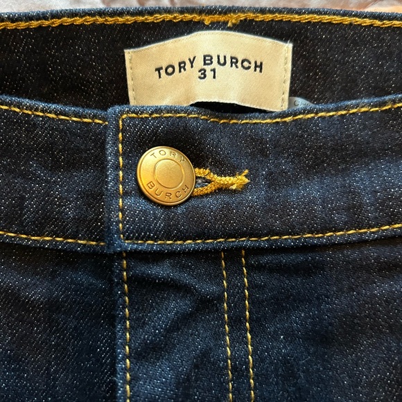 NWOT Tory Burch Dark Wash Straight Leg Jeans(size 31) - Picture 3 of 5